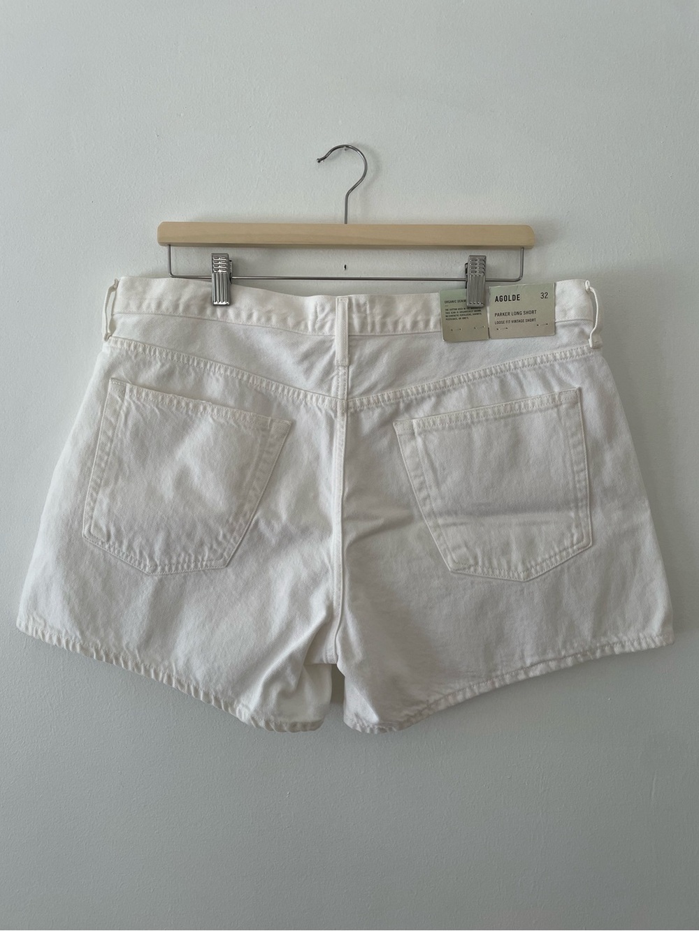 AGOLDE 100% Cotton Parker Long Denim Shorts 4.5" Inseam Size 32 - Picture 2 of 5
